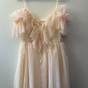 Peach Colored Princess Dress Lots of Lace Super Cute Cottagecore Aesthetic